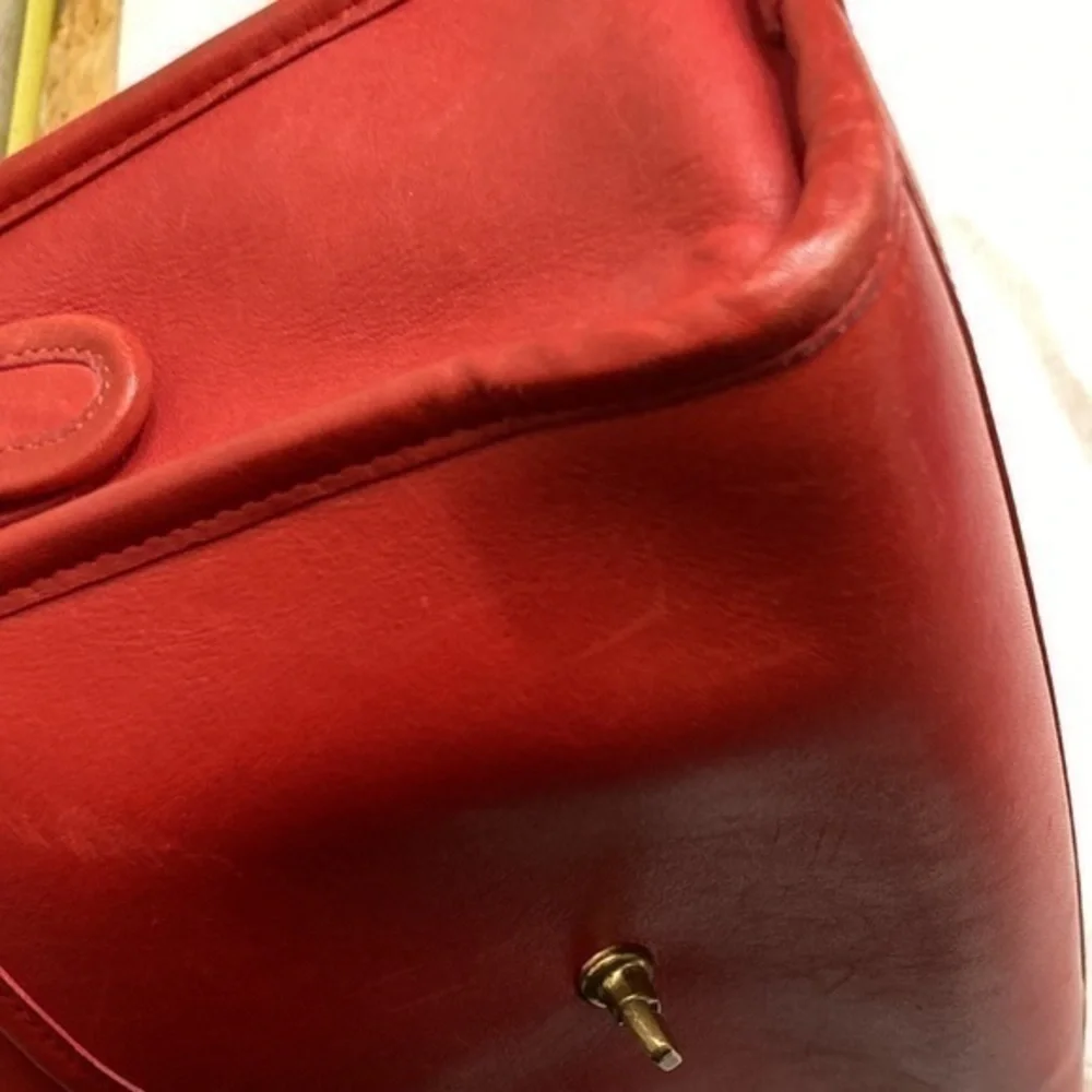 Coach vintage red leather NYC new York city spectator bag 9795 RARE